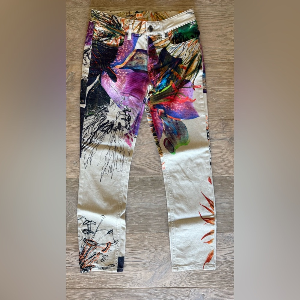 BOSS ORANGE Artistic Floral Skinny Pants